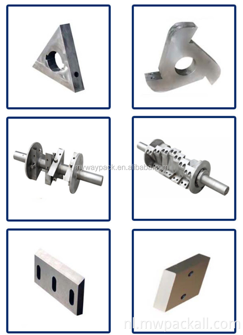 Huishoudelijke plastic verpletterende machine vlok type mes plastic afval PET-fles recycling crusher shredder: